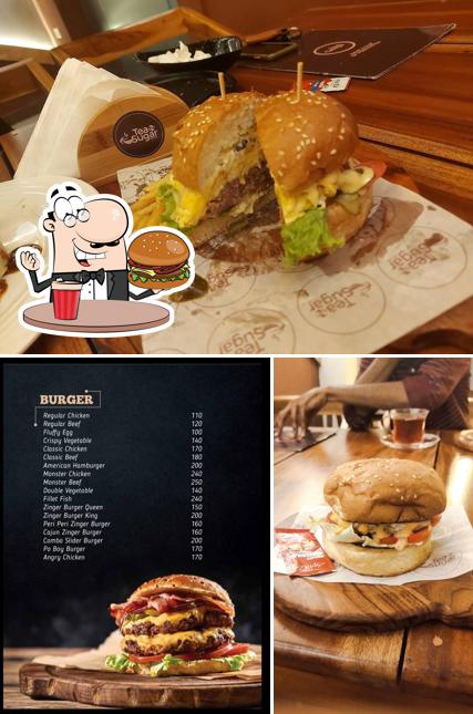 Get a burger at Tea N Sugar