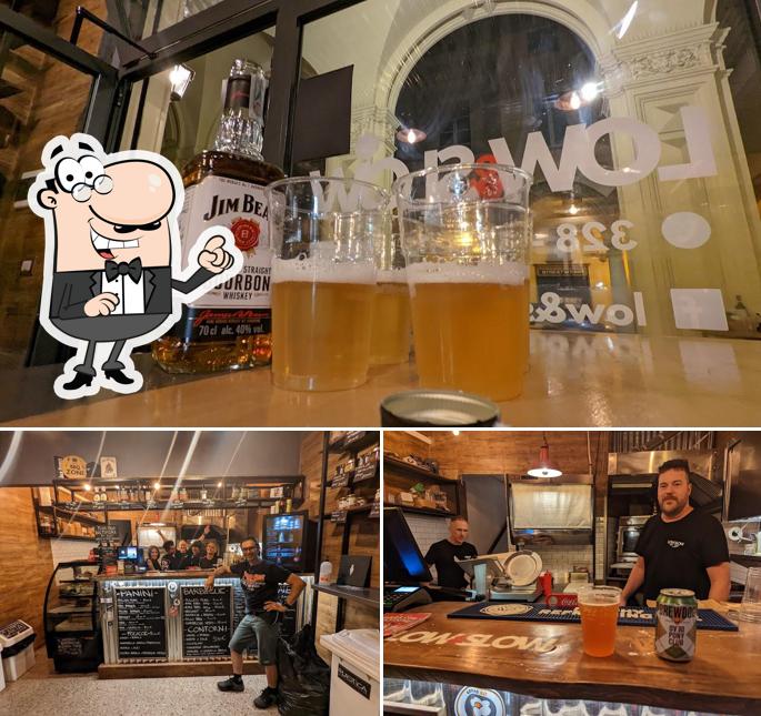 Tra le diverse cose da Low & slow Bologna si possono trovare la interni e birra