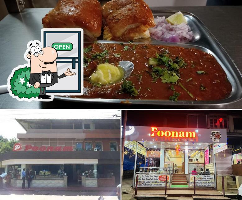 The photo of Poonam Restaurant’s exterior and food