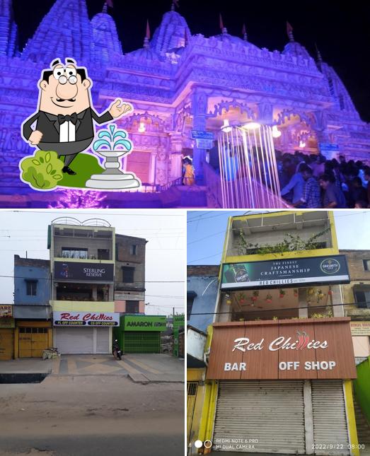 The exterior of Red Chillies Restaurant Cum Bar