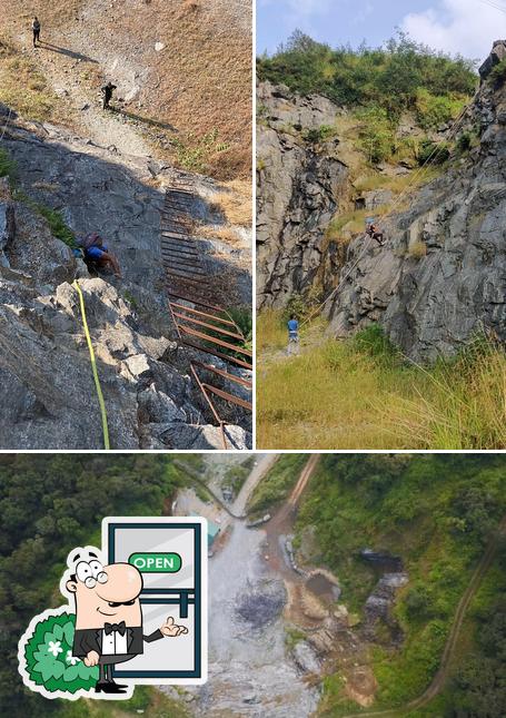 Enjoy the view at the outside area of The Quarry Adventures & Cafe Quarry
