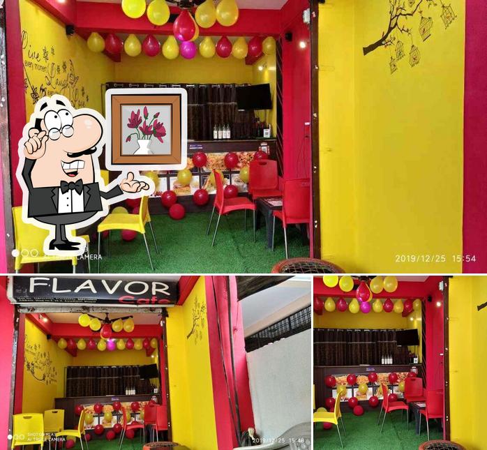 The interior of Flavour Cafe