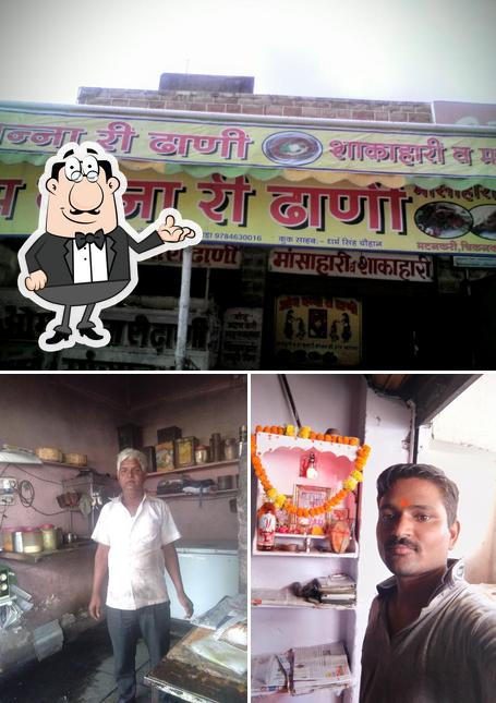 Check out the picture depicting interior and food at Om Banna Ri Dhani