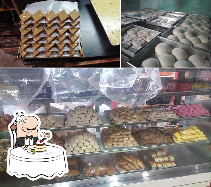 Meenatchi Bakery serves a selection of sweet dishes