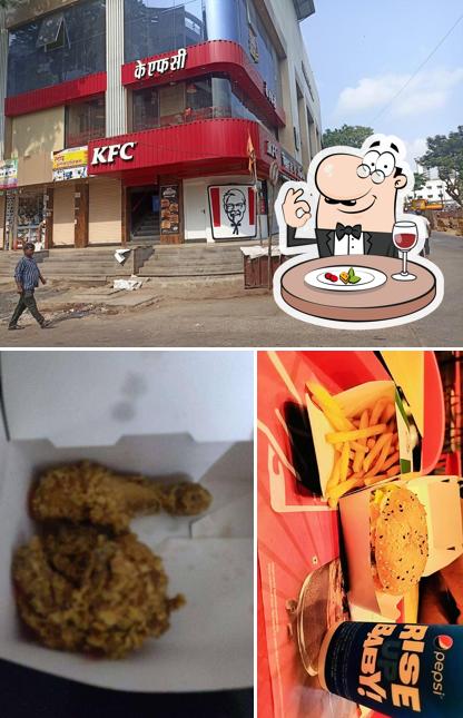 Check out the photo depicting food and exterior at KFC