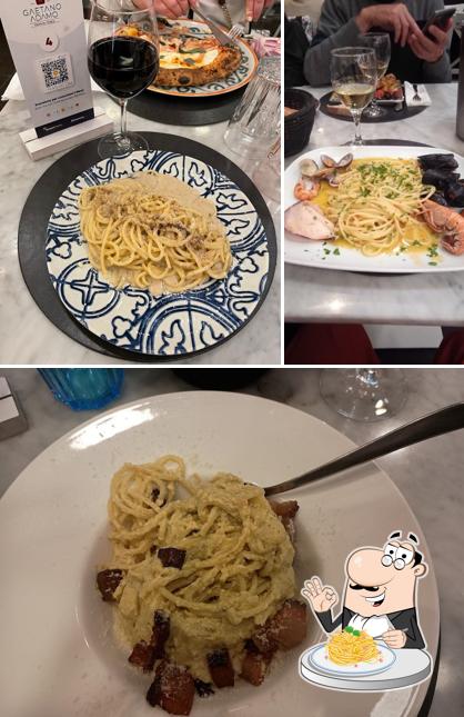 Spaghetti alla carbonara al Ristorante Pizzeria Gaetano Adamo Napoli