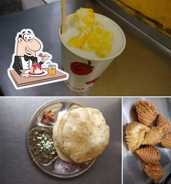 Shree lassi & sons serves a selection of sweet dishes