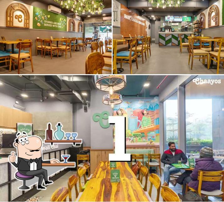 The interior of Chaayos Cafe at Sector 15
