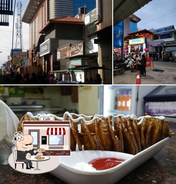 The picture of exterior and food at Khana