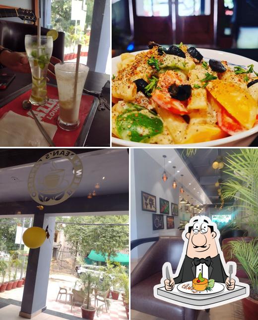 Among various things one can find food and interior at Brew N Beans cafe