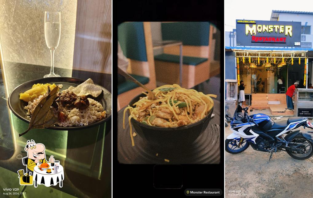 Food at Monster Restaurant