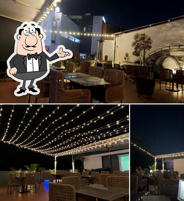 Take a seat at one of the tables at The Bent Bridge