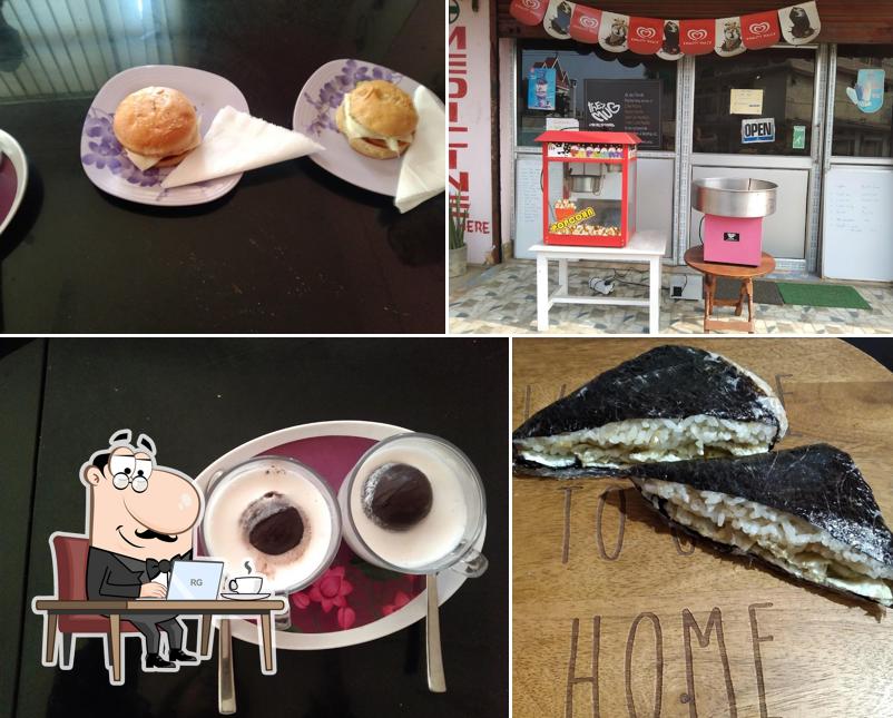 The photo of The Mug’s interior and food