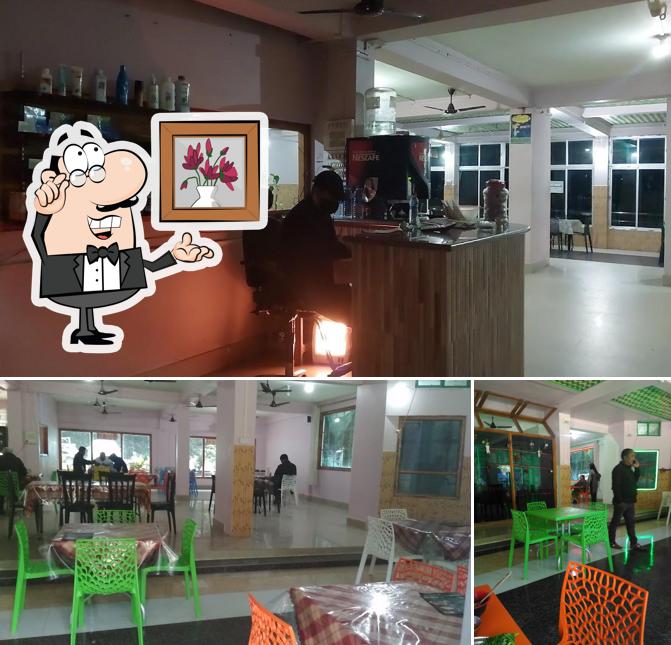 Take a seat at one of the tables at Foothill Restaurant