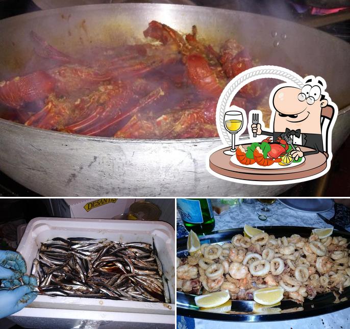 Prova tra i vari prodotti di cucina di mare disponibili a Angelina Caffè