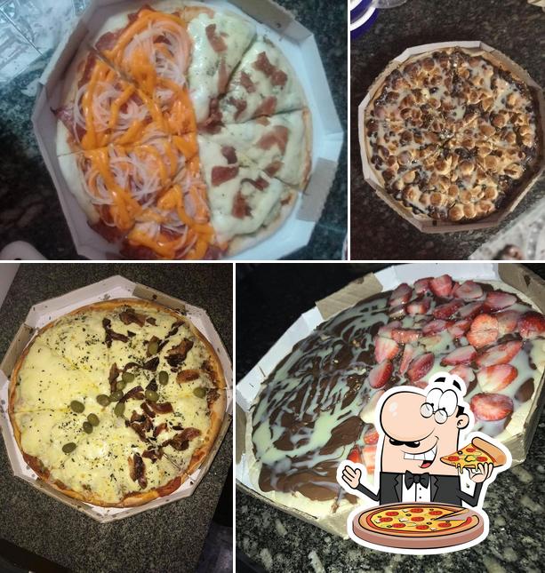 Consiga pizza no Esfirraria e Pizzaria Bom Gosto