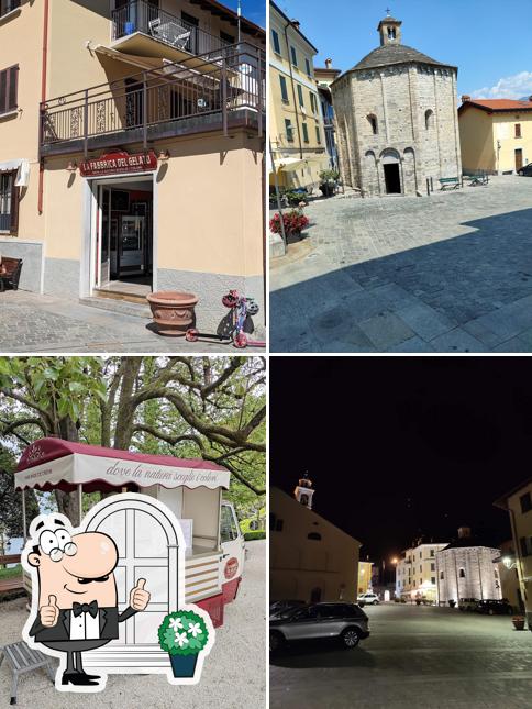Goditi la vista dall'area esterna di La Fabbrica Del Gelato