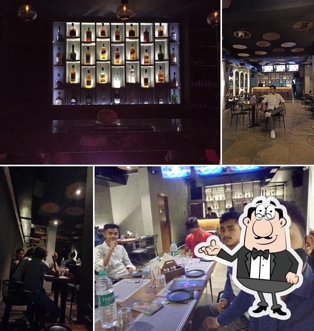 Take a seat at one of the tables at The Shuffle