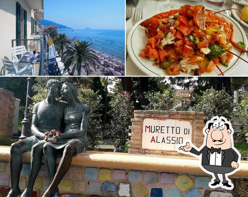 La immagine di interni e cibo da Hotel Danio Lungomare
