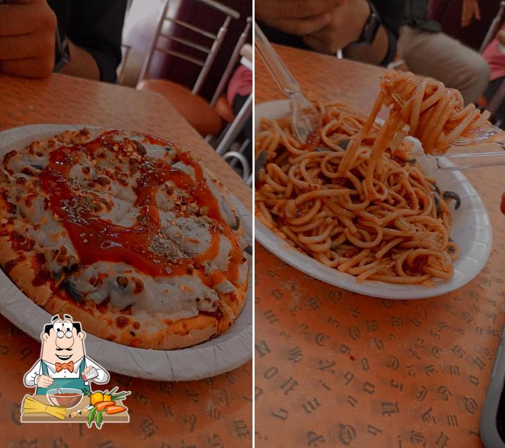 Spaghetti bolognese at Krishna juice and fast food restaurant