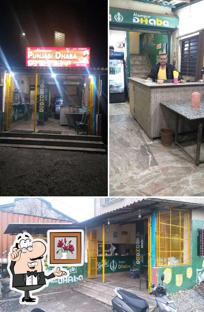 Alampur Punjabi Dhaba is distinguished by interior and exterior