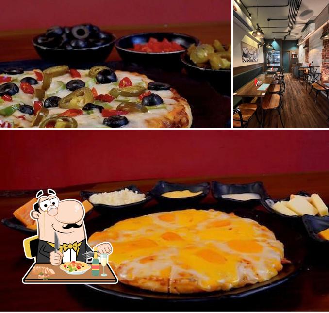 The photo of food and exterior at Pizzeria 21