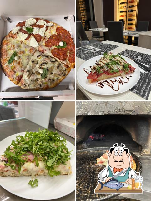 Salmone grigliato al Pizzeria degli Artisti (Pizza Al Trancio) e (Tradizionale)