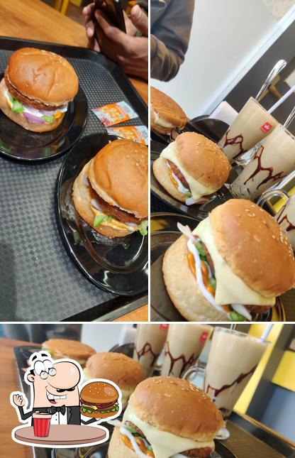 Get a burger at Vishu's Cafe