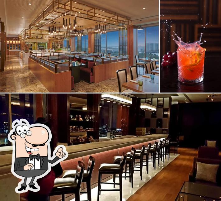 The picture of interior and beverage at Colony Clubhouse & Grill