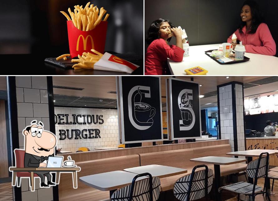 McDonald's is distinguished by interior and food
