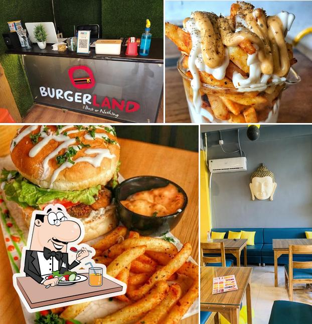 Among various things one can find food and interior at Burgerland-Sagar