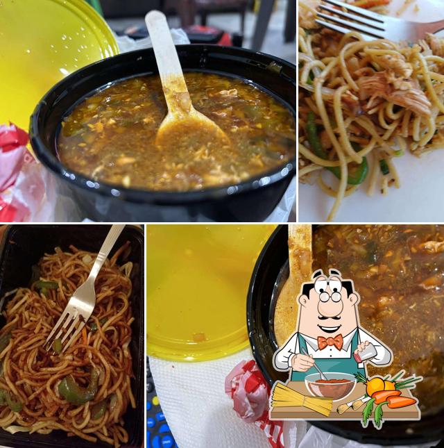 Spaghetti bolognese at Chinese Food Village