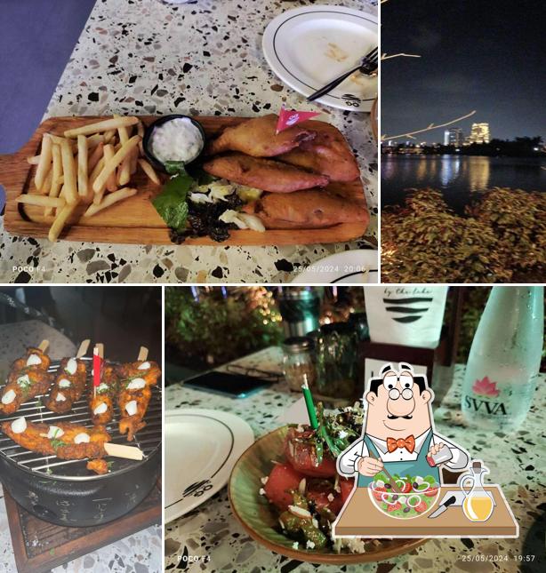 Greek salad at OG by the lake