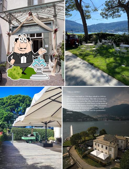 Puoi goderti l'aria fresca da seduto all'esterno di Villa Geno