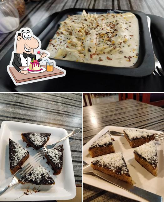 Aroma Premium Cafe offers a selection of desserts
