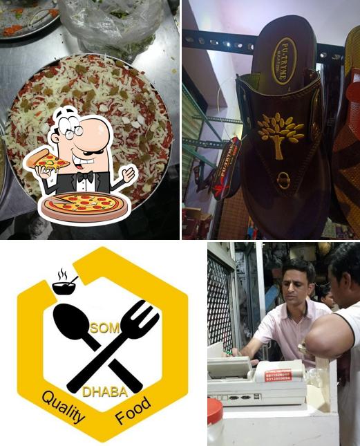 Get pizza at Som Dhaba