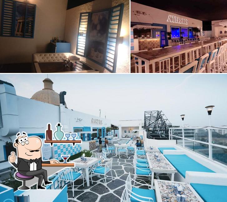 The interior of Athens - The Rooftop Lounge