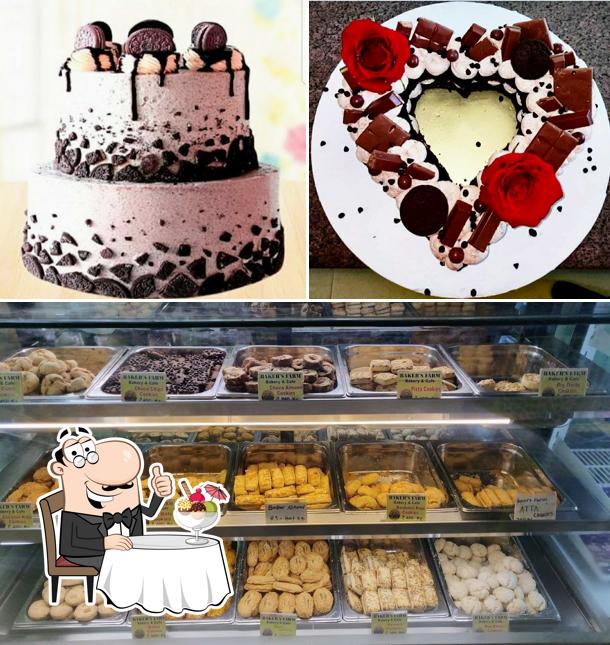 BAKERS FARM THE DUBAI SWEETS ( NEHRU CHOWK) serves a selection of sweet dishes