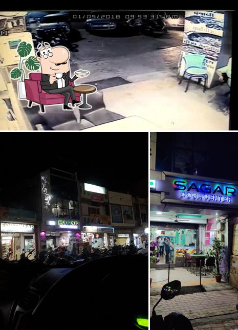 The interior of Sagar Dosa Center