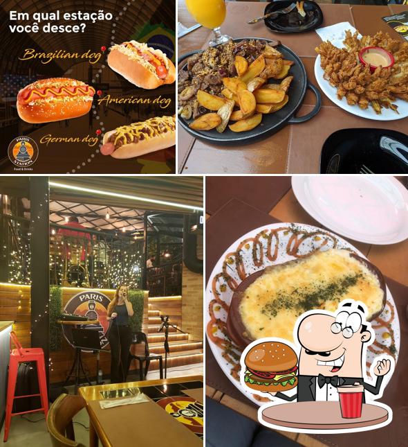 Consiga um hambúrguer no Restaurante Paris Station