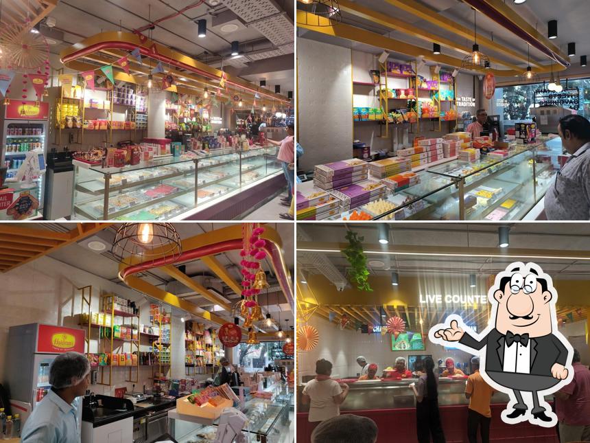 The interior of Haldiram's