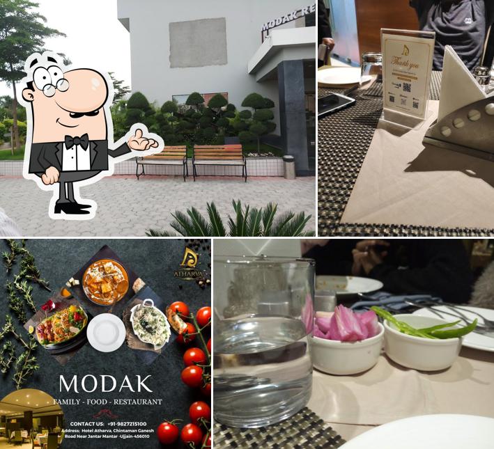 The interior of Modak Restaurant (By Hotel Atharva)