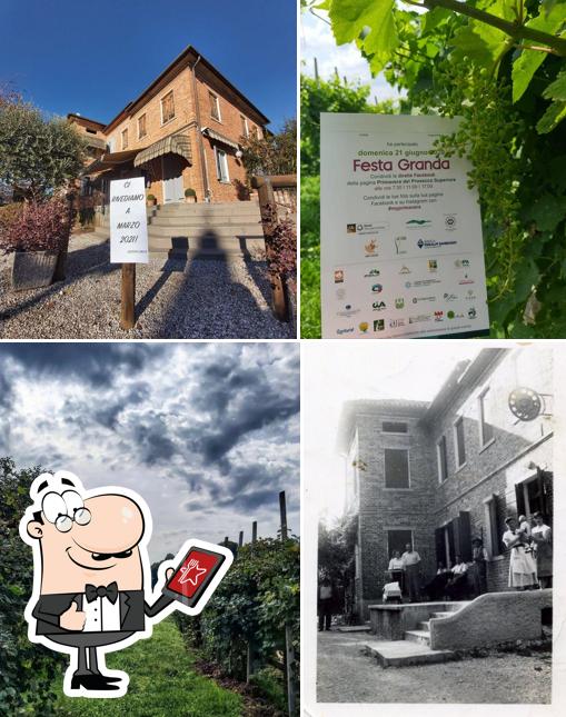 Curiosa tra la parte esterna di Osteria Emilia