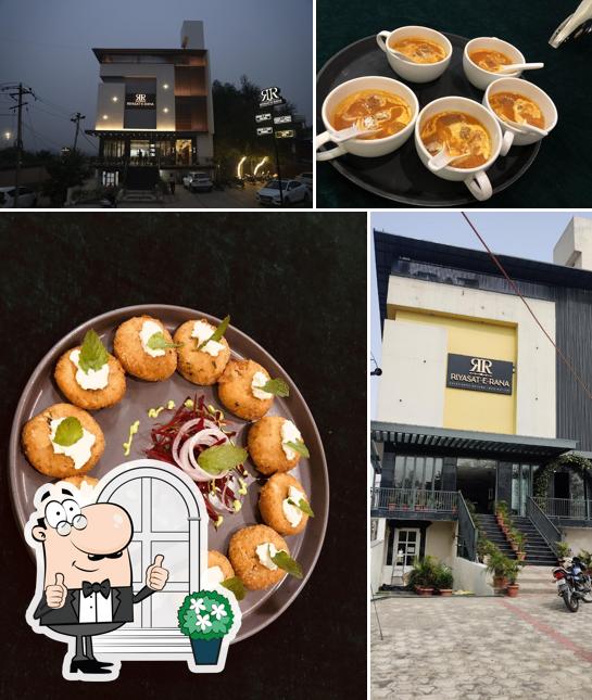 Among different things one can find exterior and food at Riyasat-E-Rana Luxury Hotel Banquet Restaurant Bar Cafe