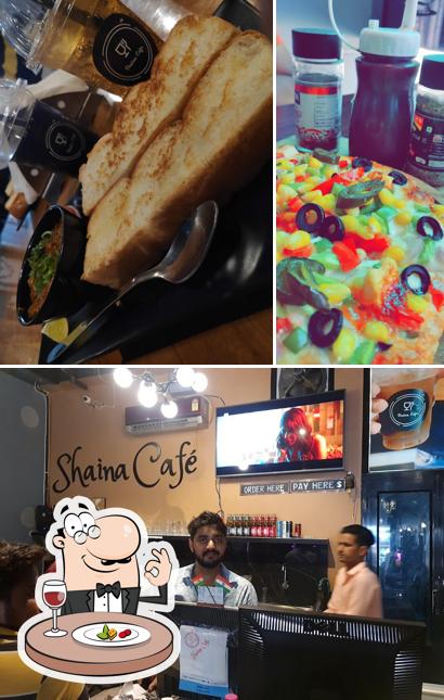 Check out the photo showing food and bar counter at Shaina cafe