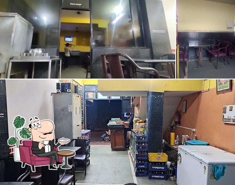 The interior of Hotel Guruprasad