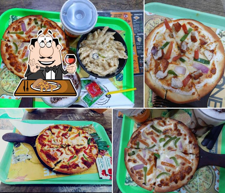 Try out pizza at One bite