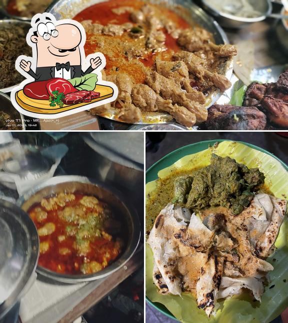 Order meat dishes from the menu