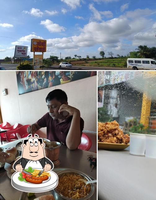 This is the image showing food and exterior at Joshi Wadewale