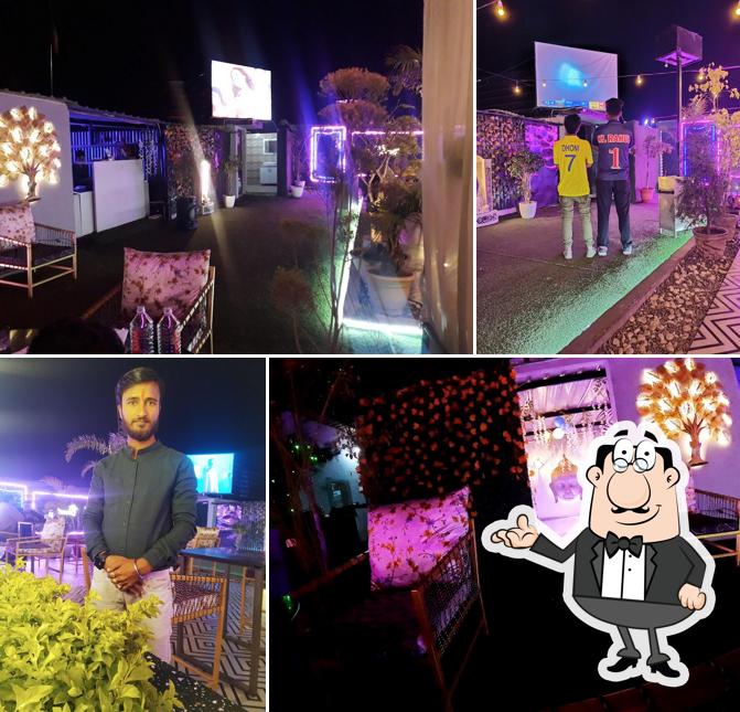 The interior of Jannat open sky cafe